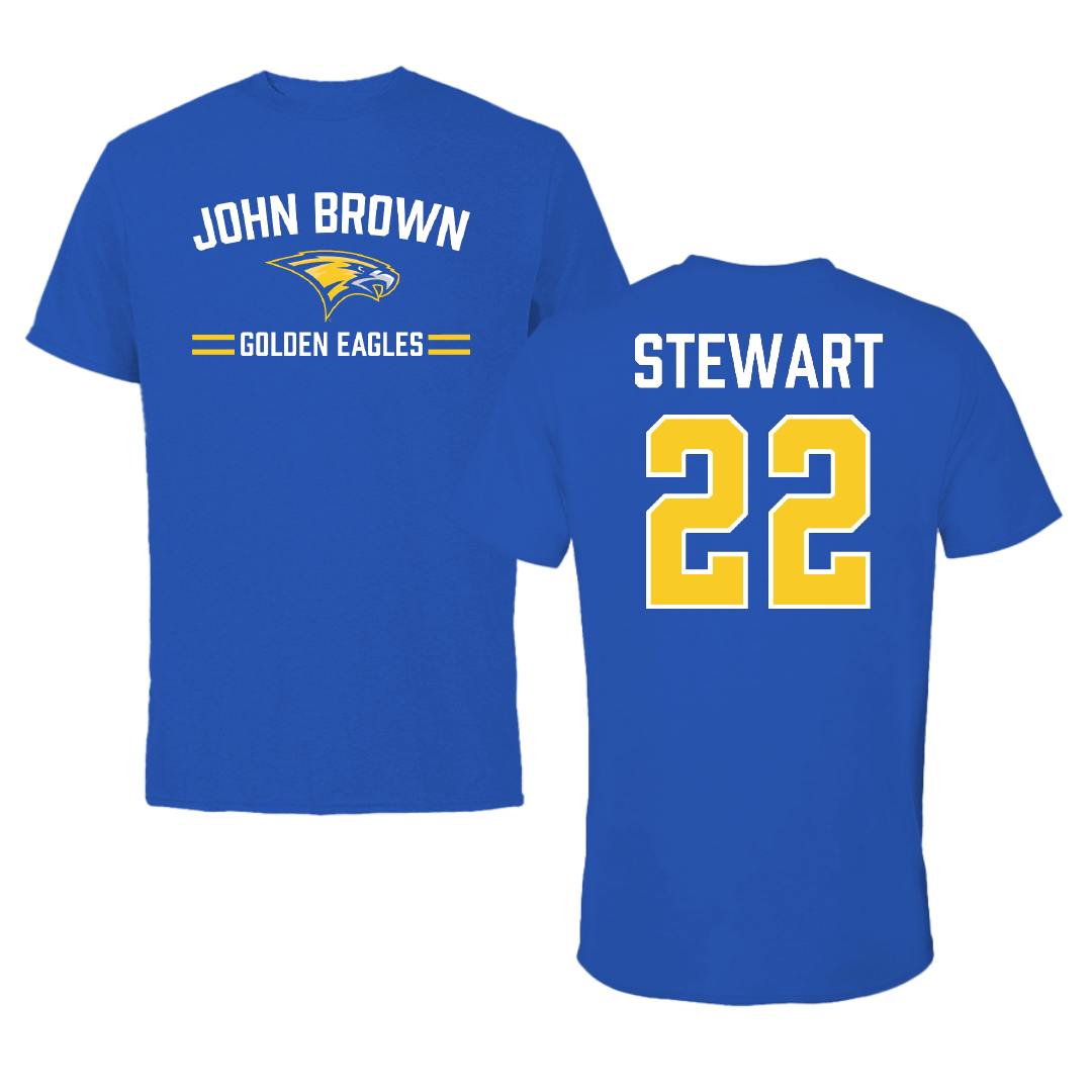 John Brown University Basketball (M) Blue General Performance Tee - #22 Josh Stewart
