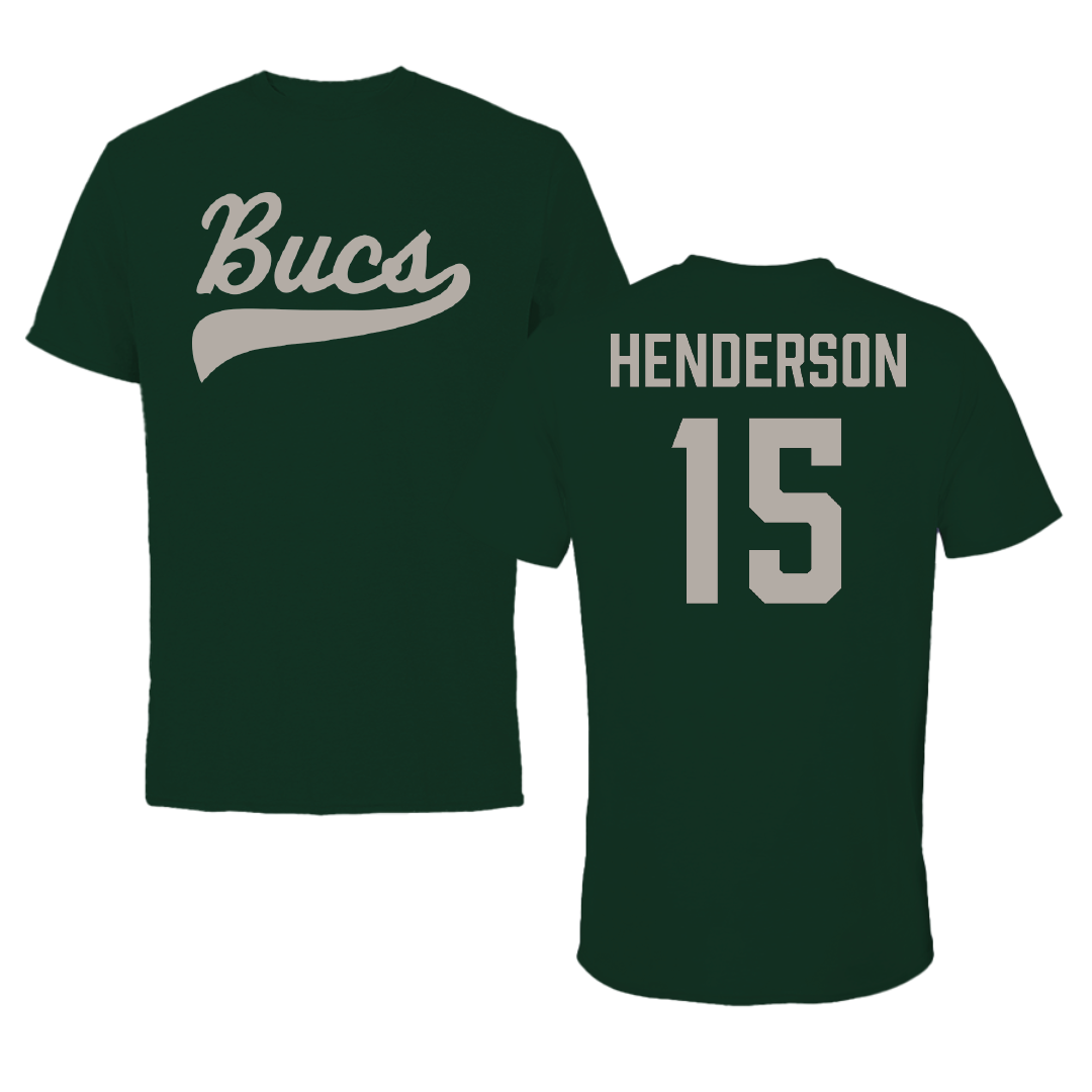 Shelton State Community College Baseball Forest Green Tee - #15 Jackson Henderson