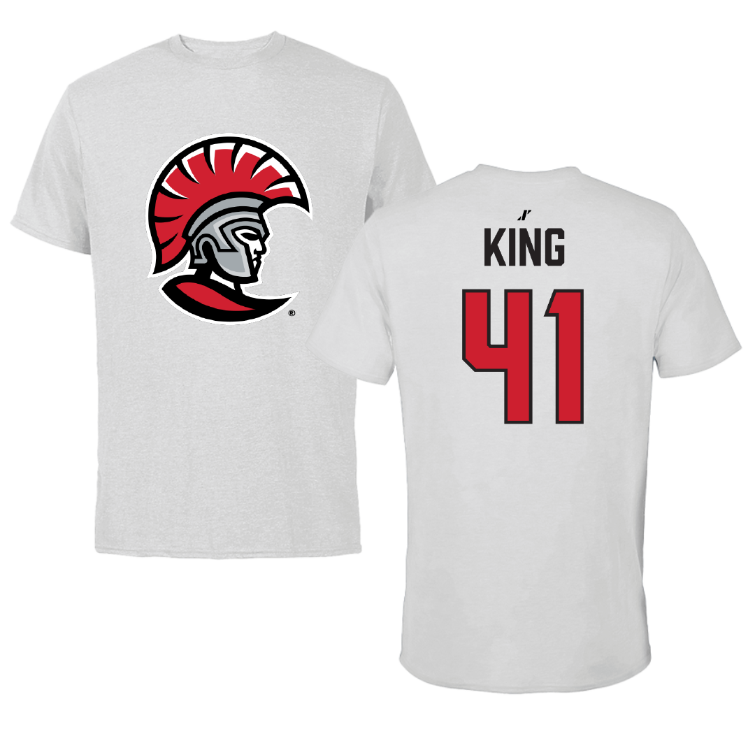 University of Tampa Baseball Light Gray Tee - #41 Maddox King