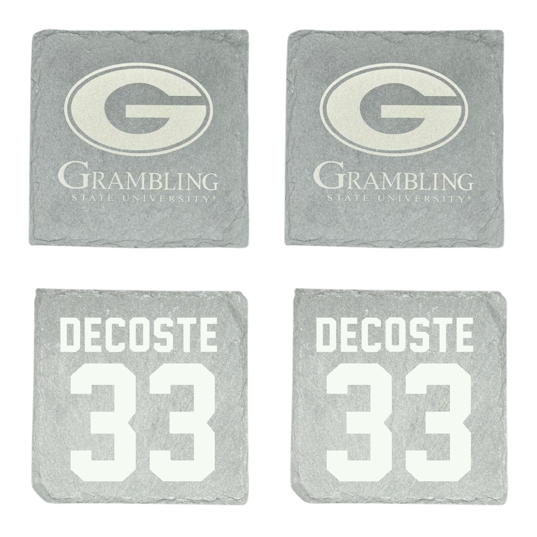 Grambling State University Baseball Stone Coaster (4 Pack)  - #33 John Decoste