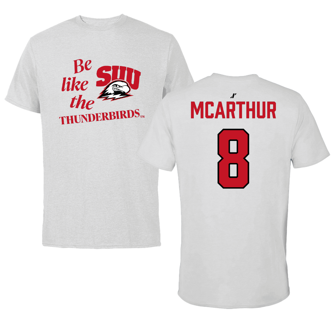 Southern Utah University Volleyball Light Gray Be Like Us Tee - #8 Addyson McArthur