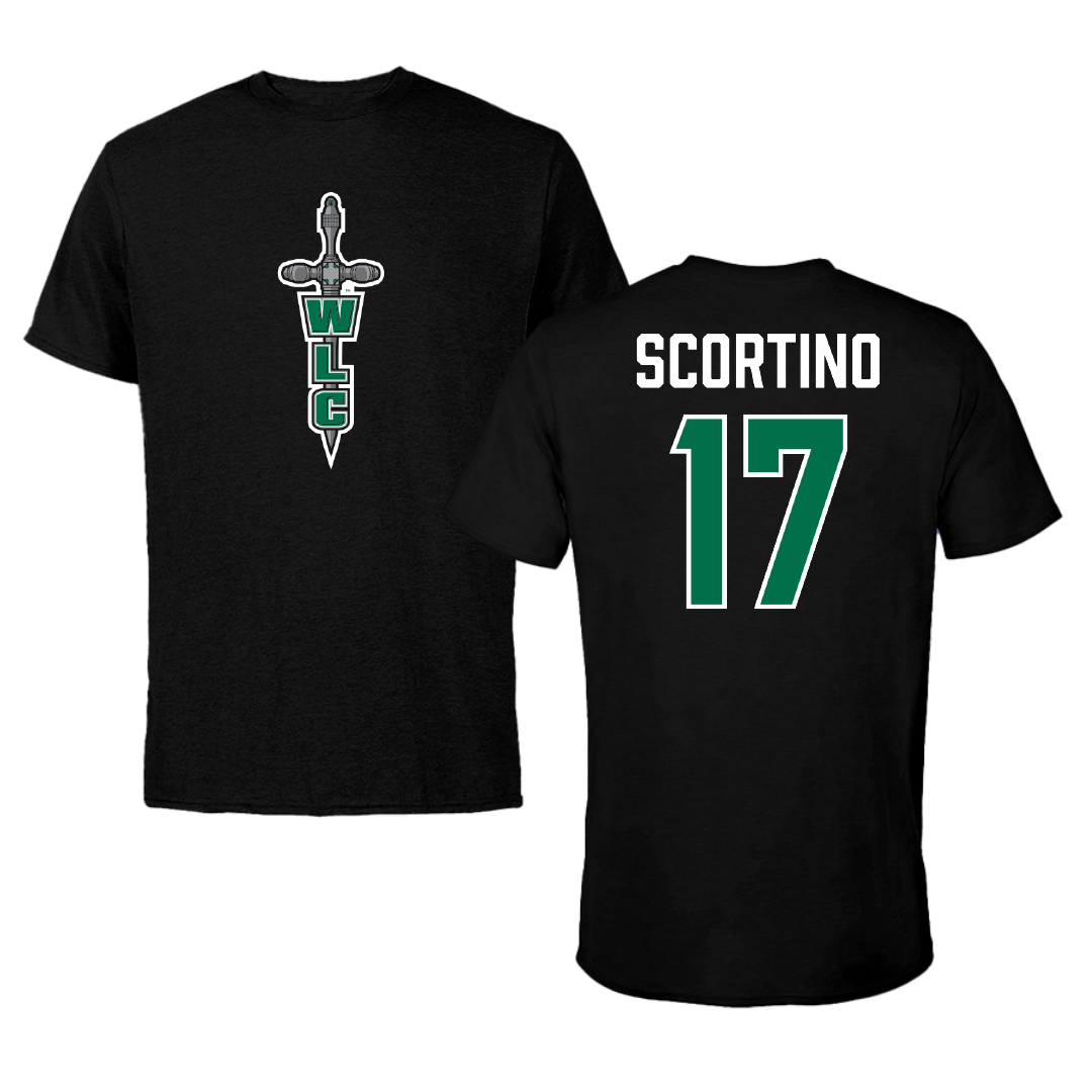 Wisconsin Lutheran College Soccer Black Tee - #17 Aydan Scortino