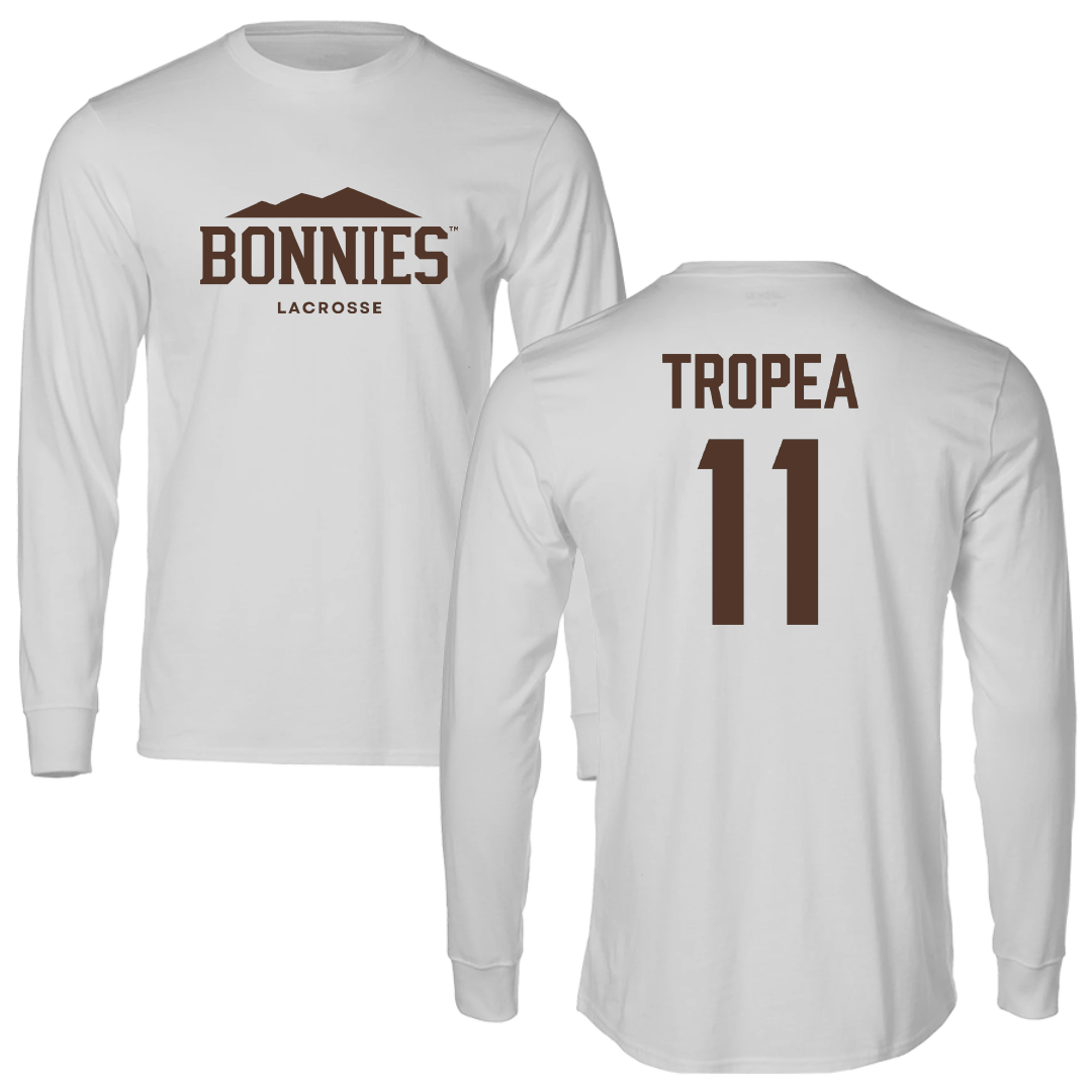 St. Bonaventure University Lacrosse Light Gray Long Sleeve - #11 Miles Tropea