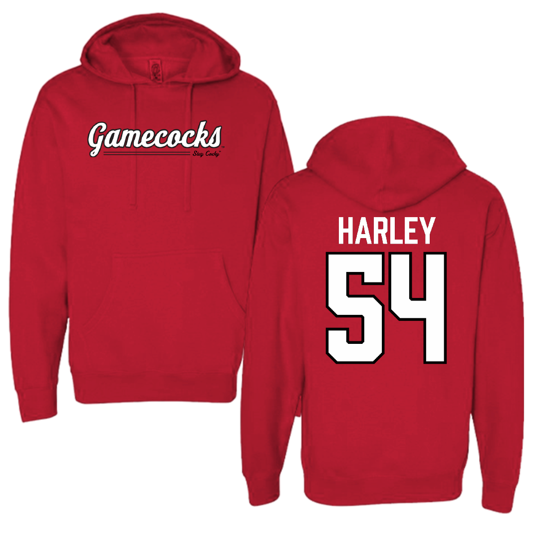 Jacksonville State University Football Red General Hoodie - #54 Daveion Harley