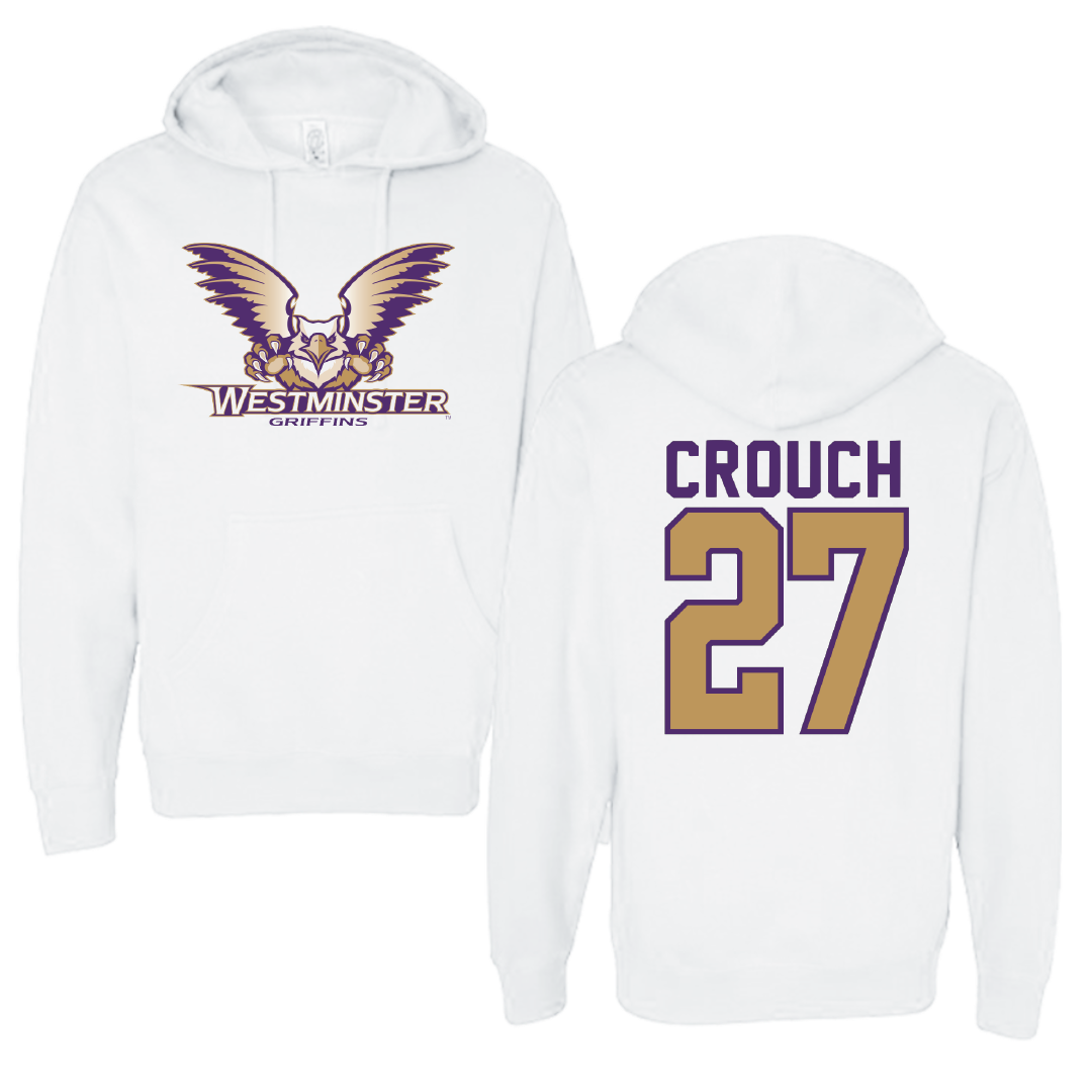Westminster University (Utah) Lacrosse White Hoodie - #27 Ridge Crouch