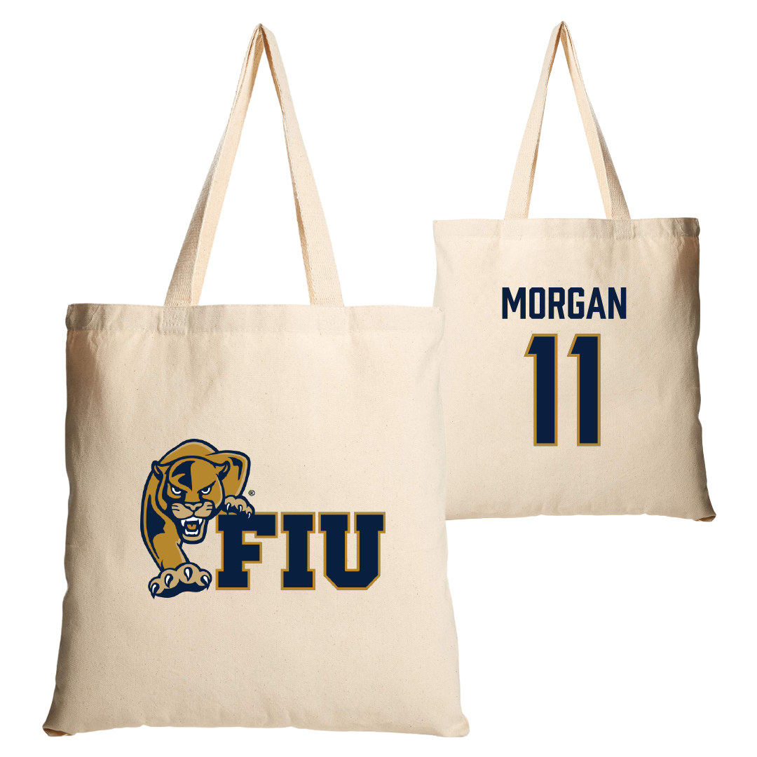 Florida International University Volleyball Tan Canvas Tote Bag - #11 Madison Morgan