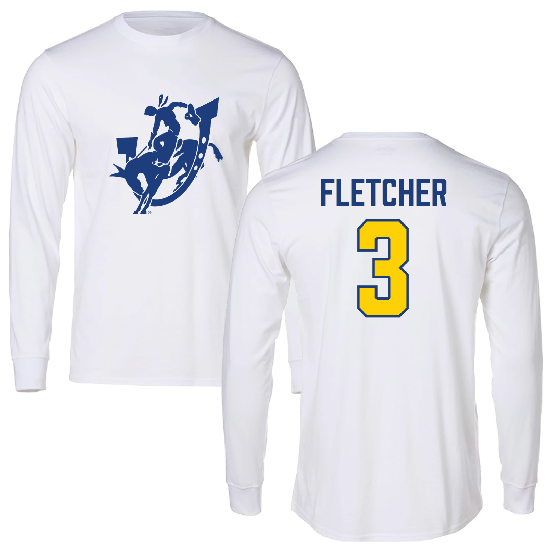 Southern Arkansas University Basketball White Performance Long Sleeve - #3 Shiloh Fletcher