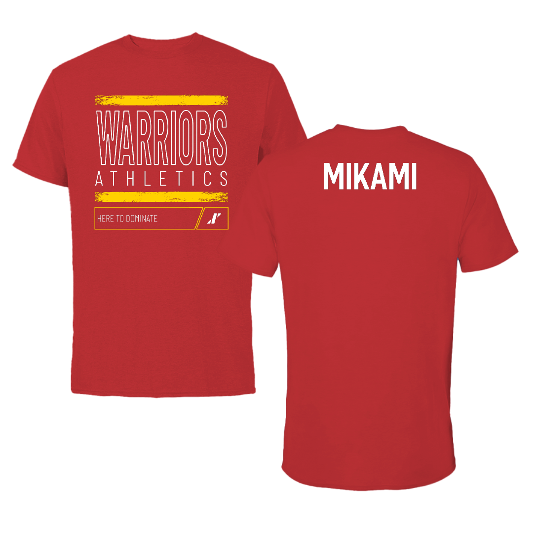 Stanislaus State Tennis (W) Red Dominate Performance Tee - Emi Mikami