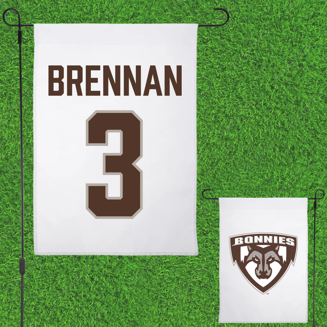 St. Bonaventure University Rugby (M) White Garden Flag - #3 Jacob Brennan