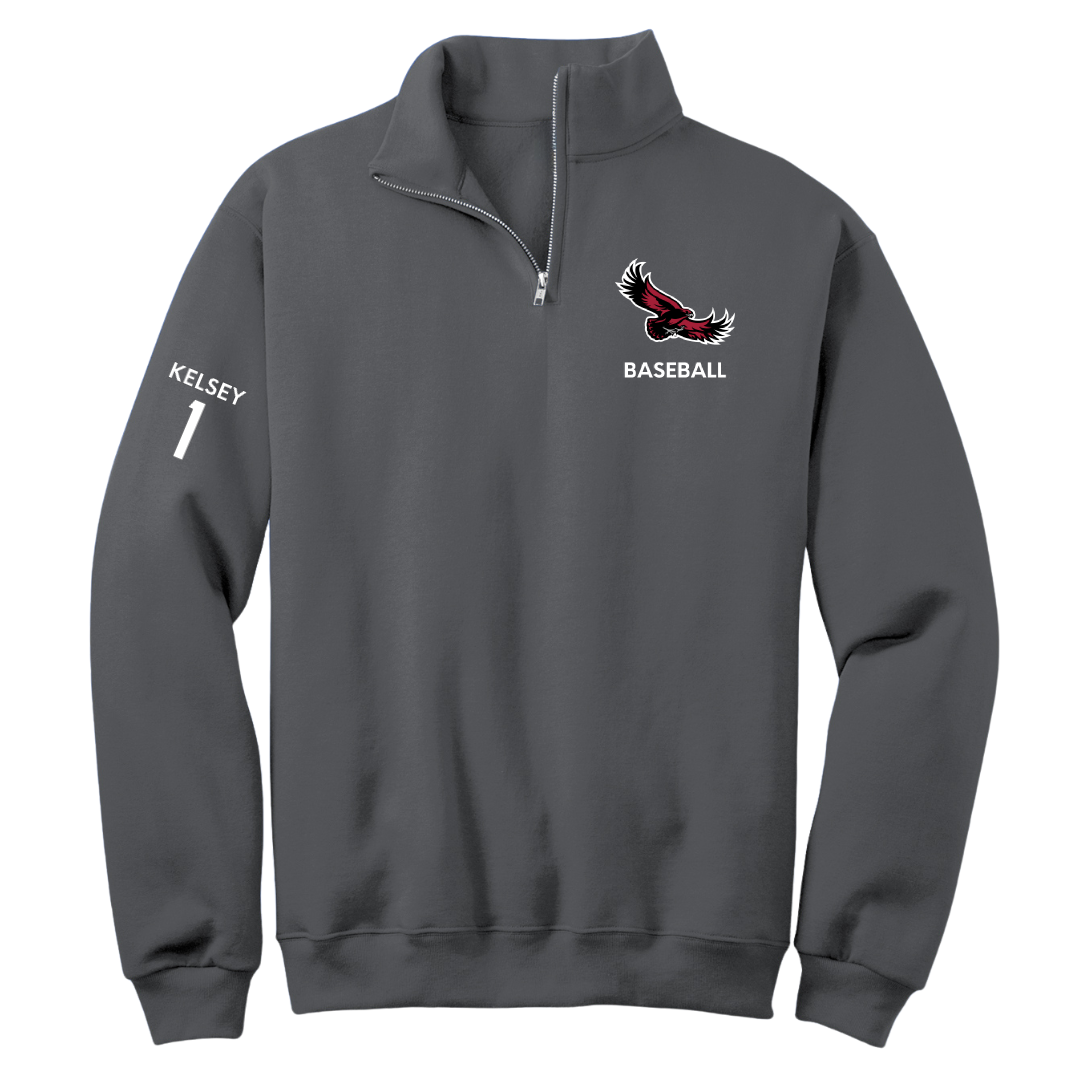 Saint Joseph's University Baseball Dark Gray Quarter-Zip - #1 Alex Kelsey