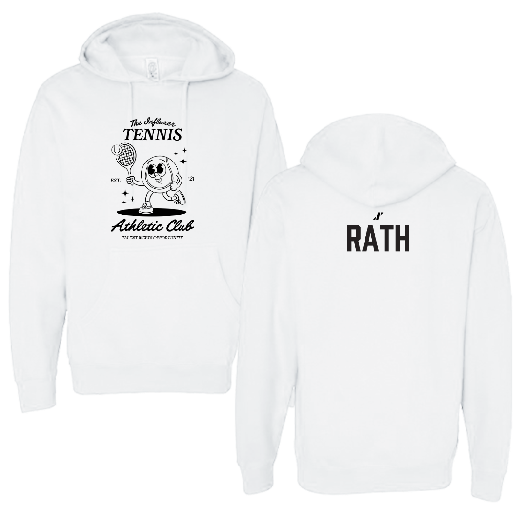 Tennis White Influxer Athletic Club Hoodie - Ava Rath