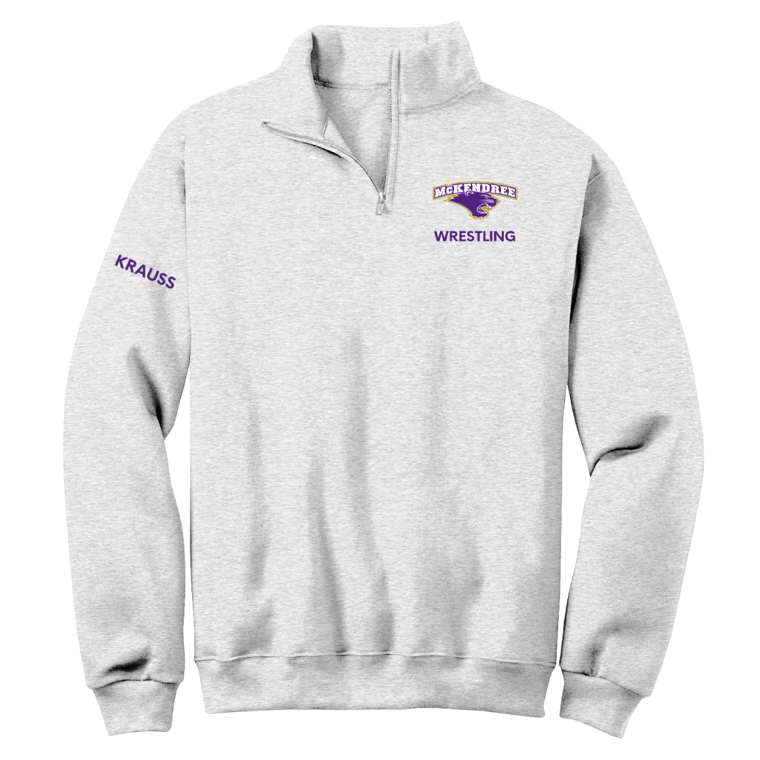 McKendree University Wrestling (W) Light Gray Quarter-Zip - Lydia Krauss