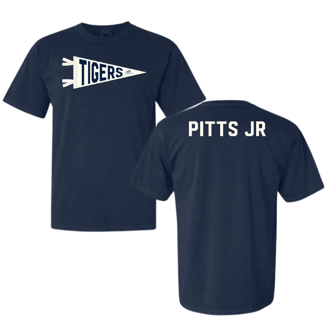 Jackson State University TF and XC Navy Pennant Comfort Colors Tee - Sedgwrick Pitts Jr