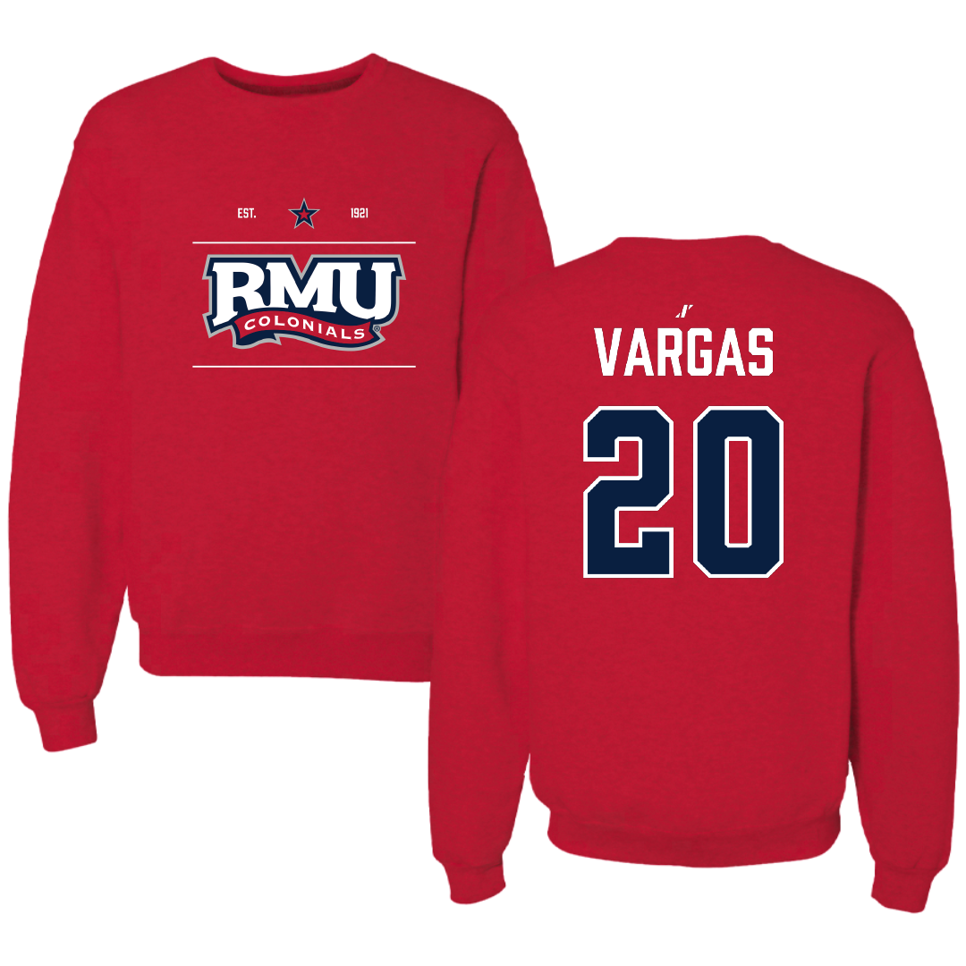 Robert Morris University Basketball (M) Red General Crewneck - #20 Albert Vargas