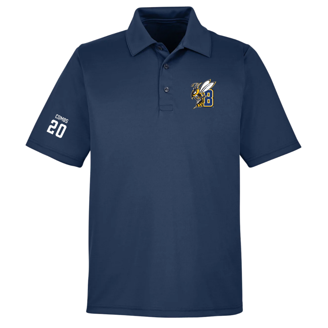 Montana State University Billings Baseball Navy Polo - #20 Owen Combs