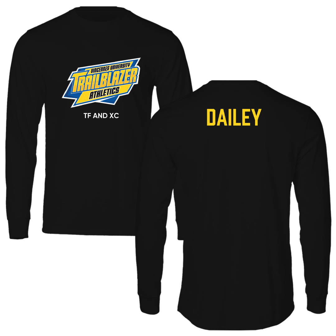 Vincennes University TF and XC Black Performance Long Sleeve - Evan Dailey