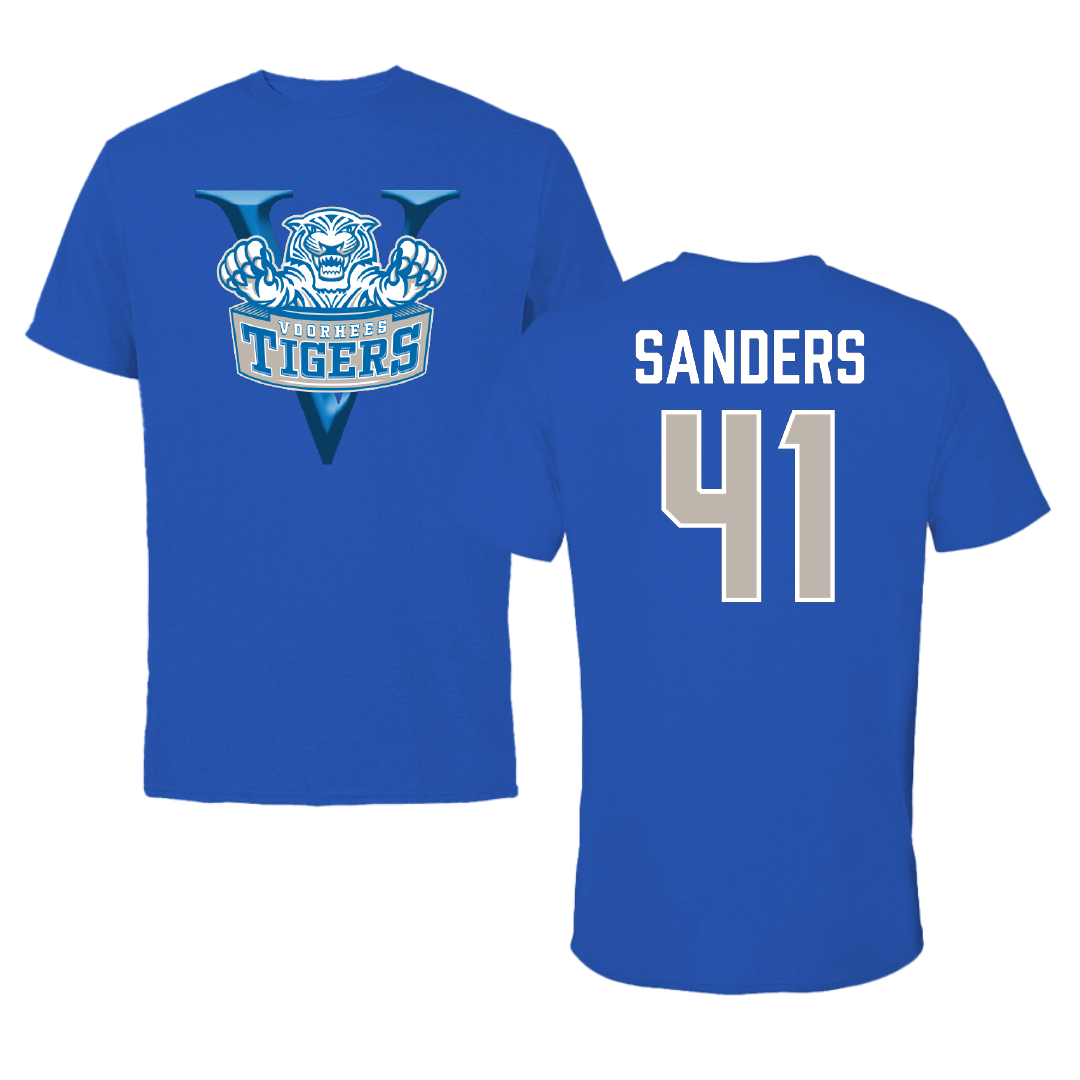 Voorhees University Baseball Blue Performance Tee - #41 Jaylon Sanders