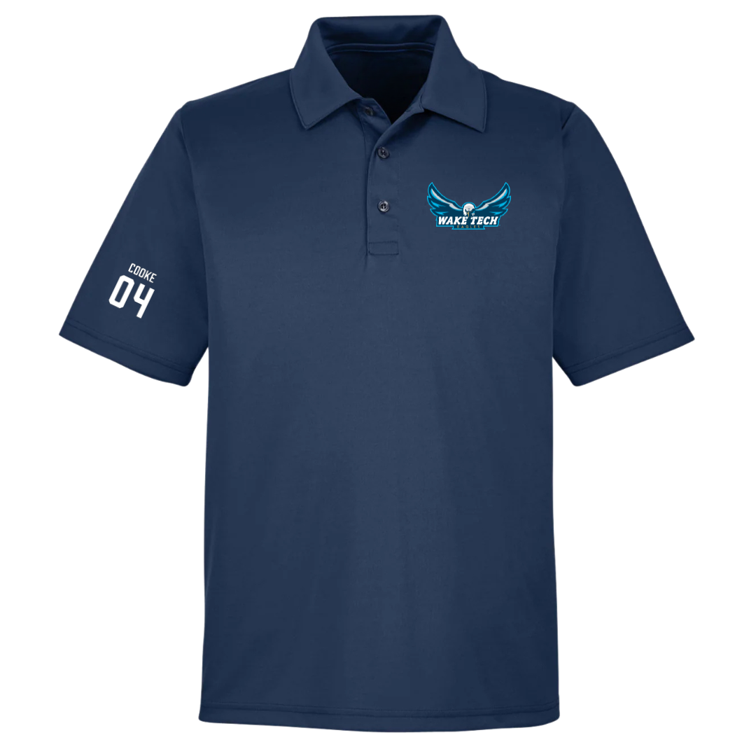 Wake Tech Community College Basketball (W) Navy Polo - #04 Unique Cooke