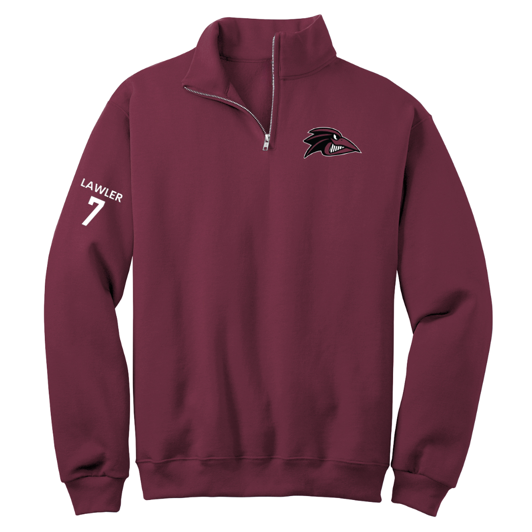 Franklin Pierce University Lacrosse (M) Maroon Quarter-Zip - #7 Michael Lawler