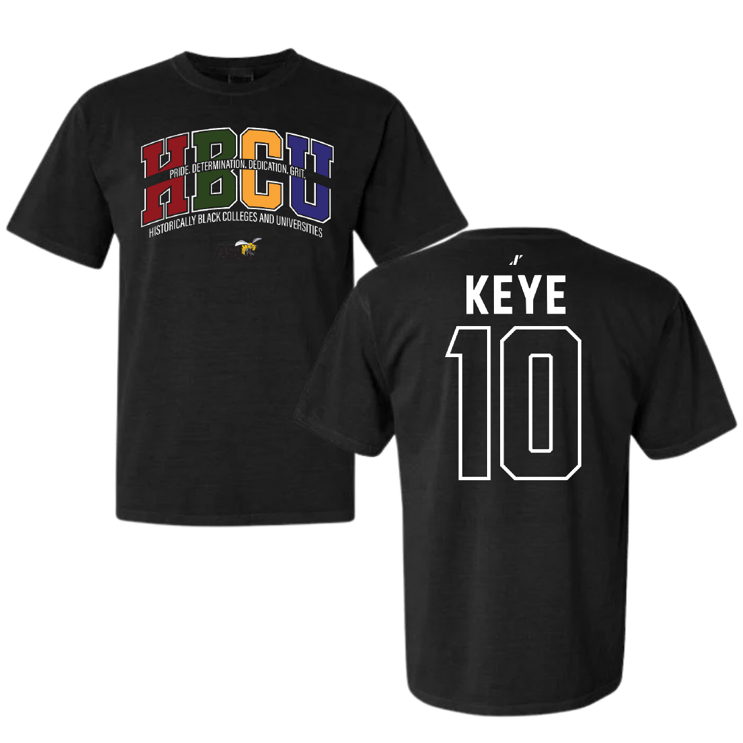 Alabama State University Football Black HBCU Comfort Colors Tee - #10 Kareem Keye