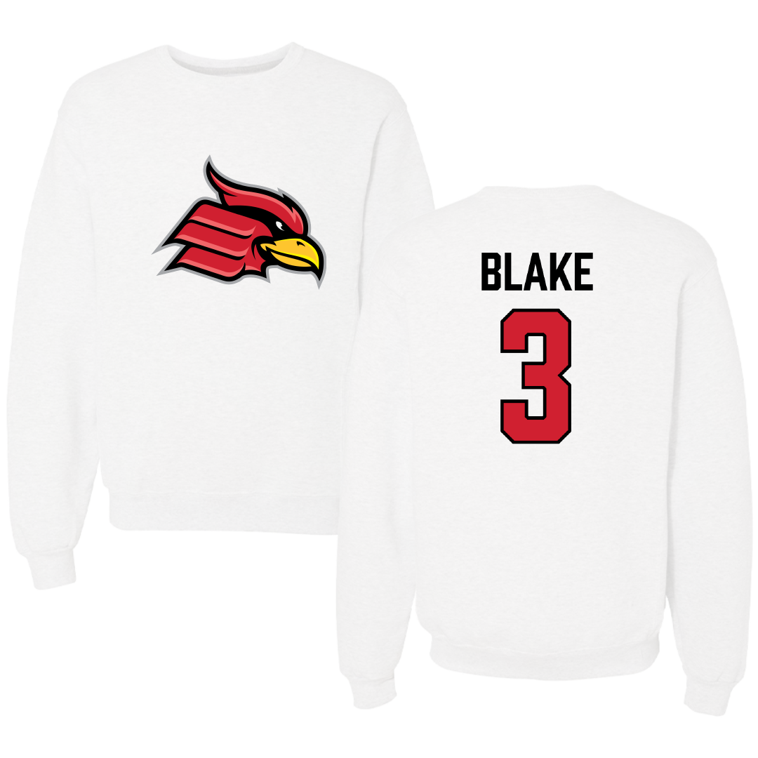 Wheeling University Football White Crewneck - #3 Carter Blake