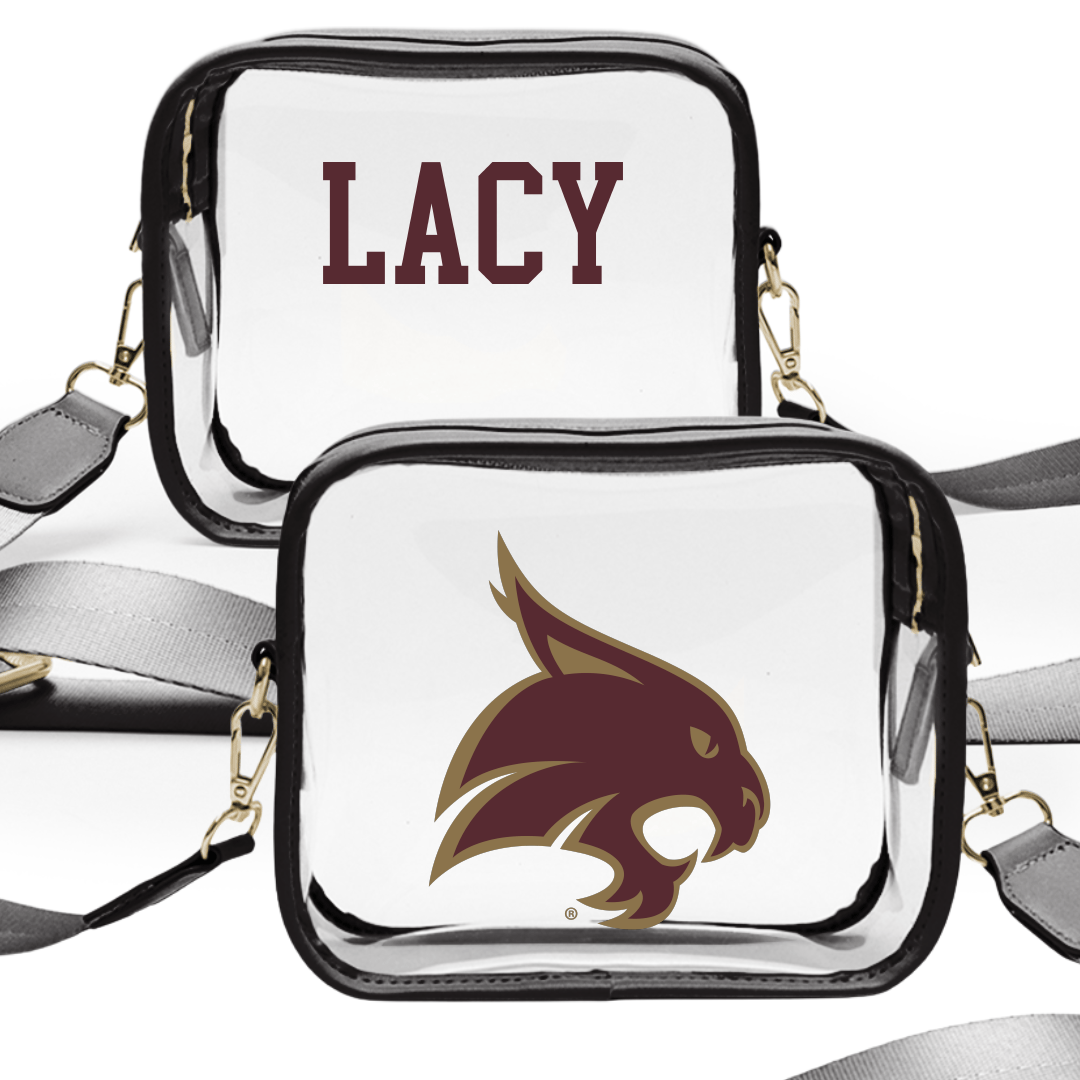 Texas State University Cheer Black Clear Stadium Bag - Hanna Lacy