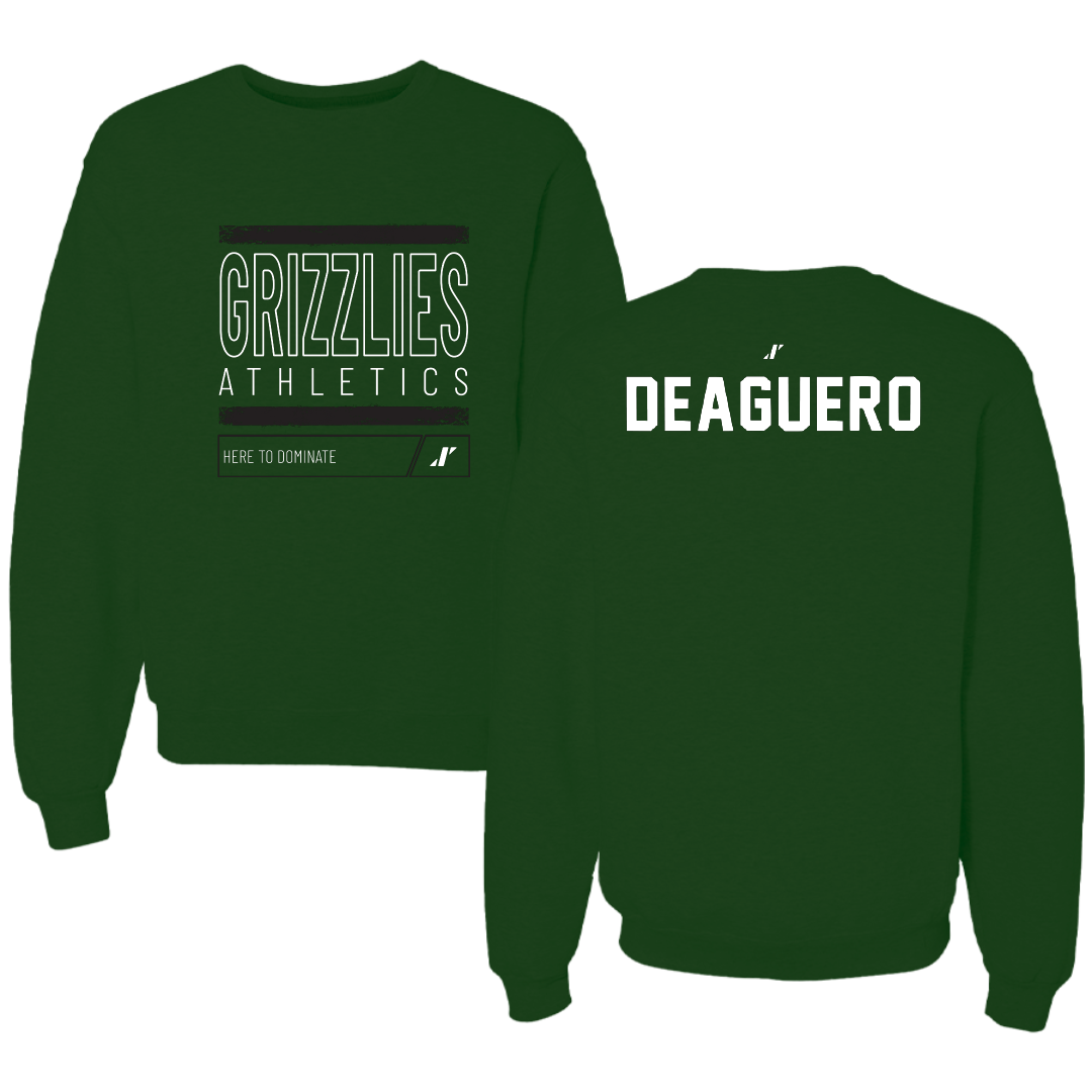 Adams State University Wrestling Forest Green Dominate Crewneck - Levi Deaguero
