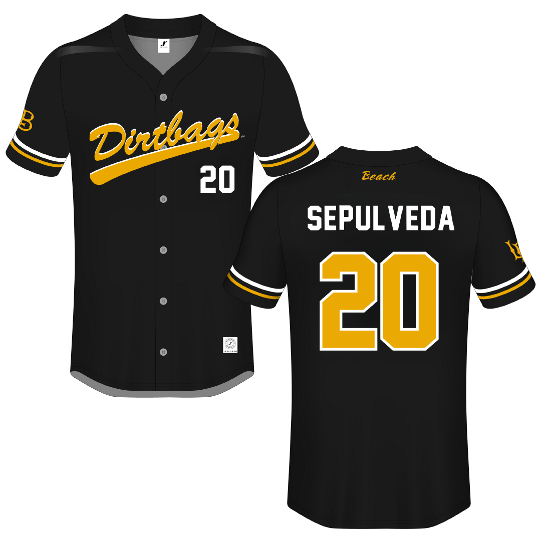 Long Beach State University Black Button-Down Jersey - #20 Nina Sepulveda