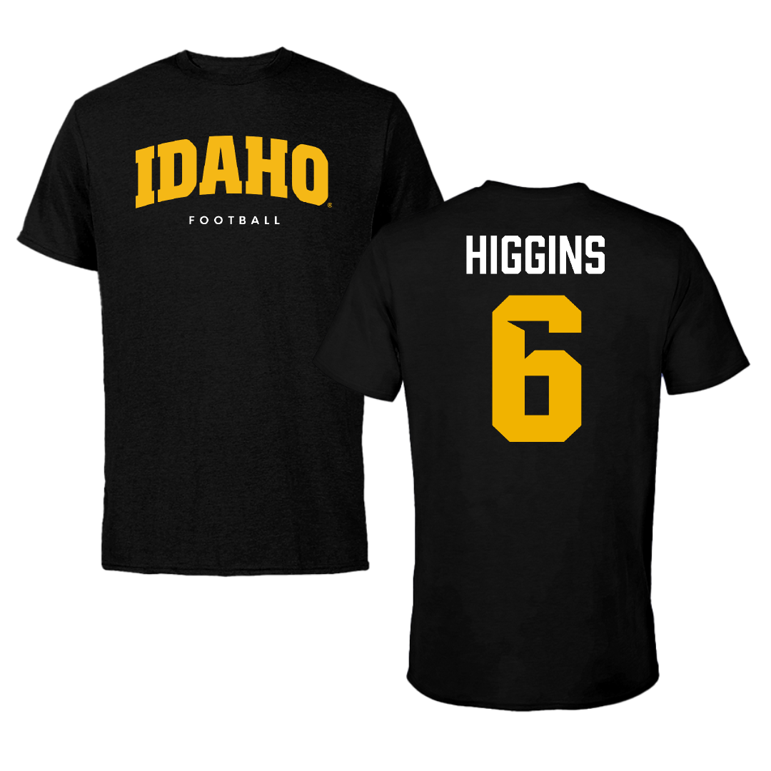 University of Idaho Football Black Idaho Tee - #6 Trais Higgins