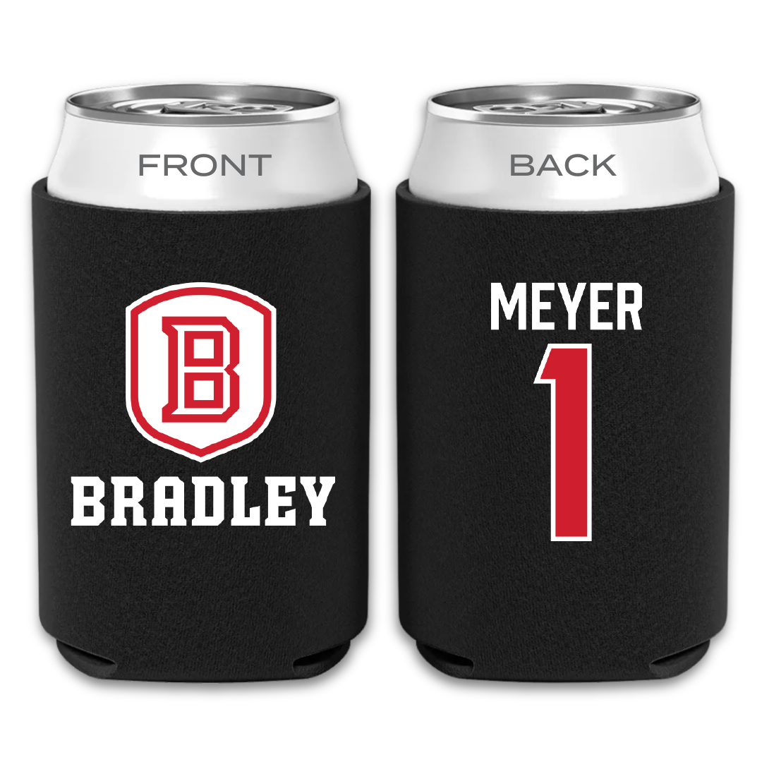 Bradley University Softball Black Can Cooler - #1 Tori Meyer