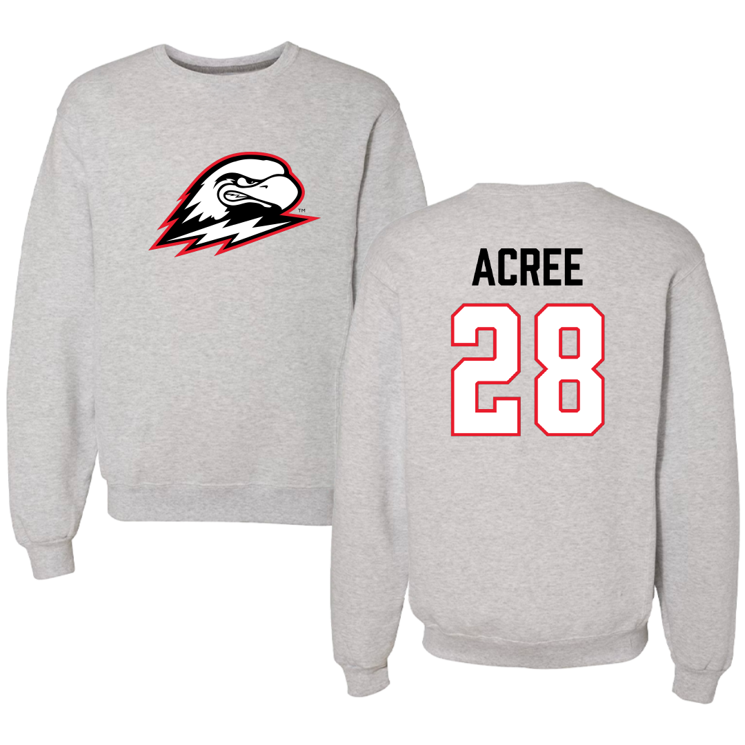 Southern Utah University Soccer Gray Crewneck - #28 Kayleigh Acree