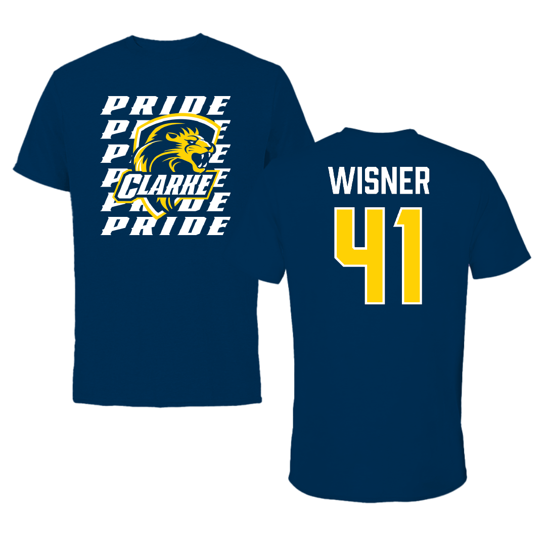 Clarke University Soccer (W) Navy General Tee - #41 Mackenzie Wisner