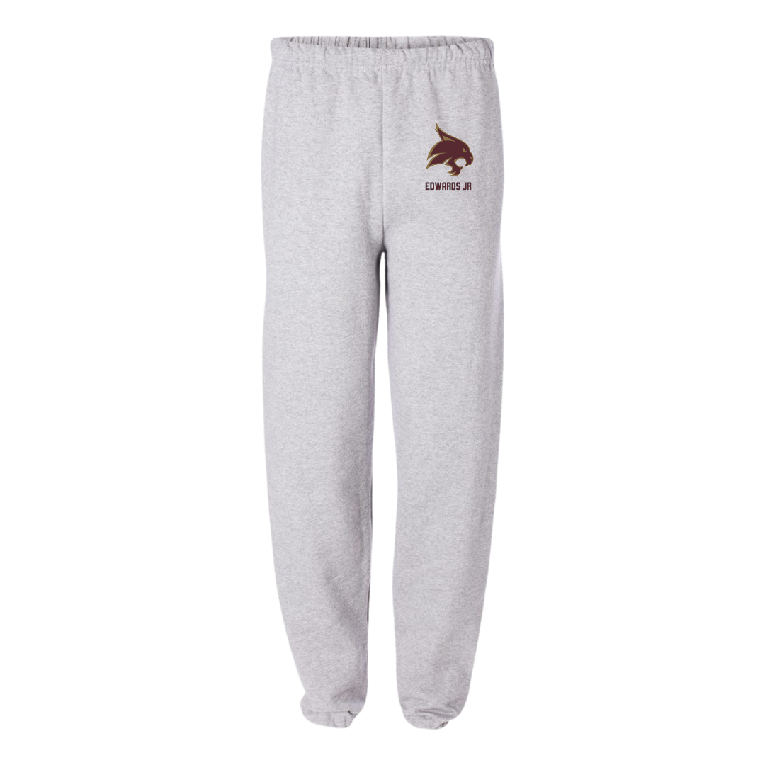 Texas State University Football Light Gray Sweatpants - #4 Alonzo Edwards Jr