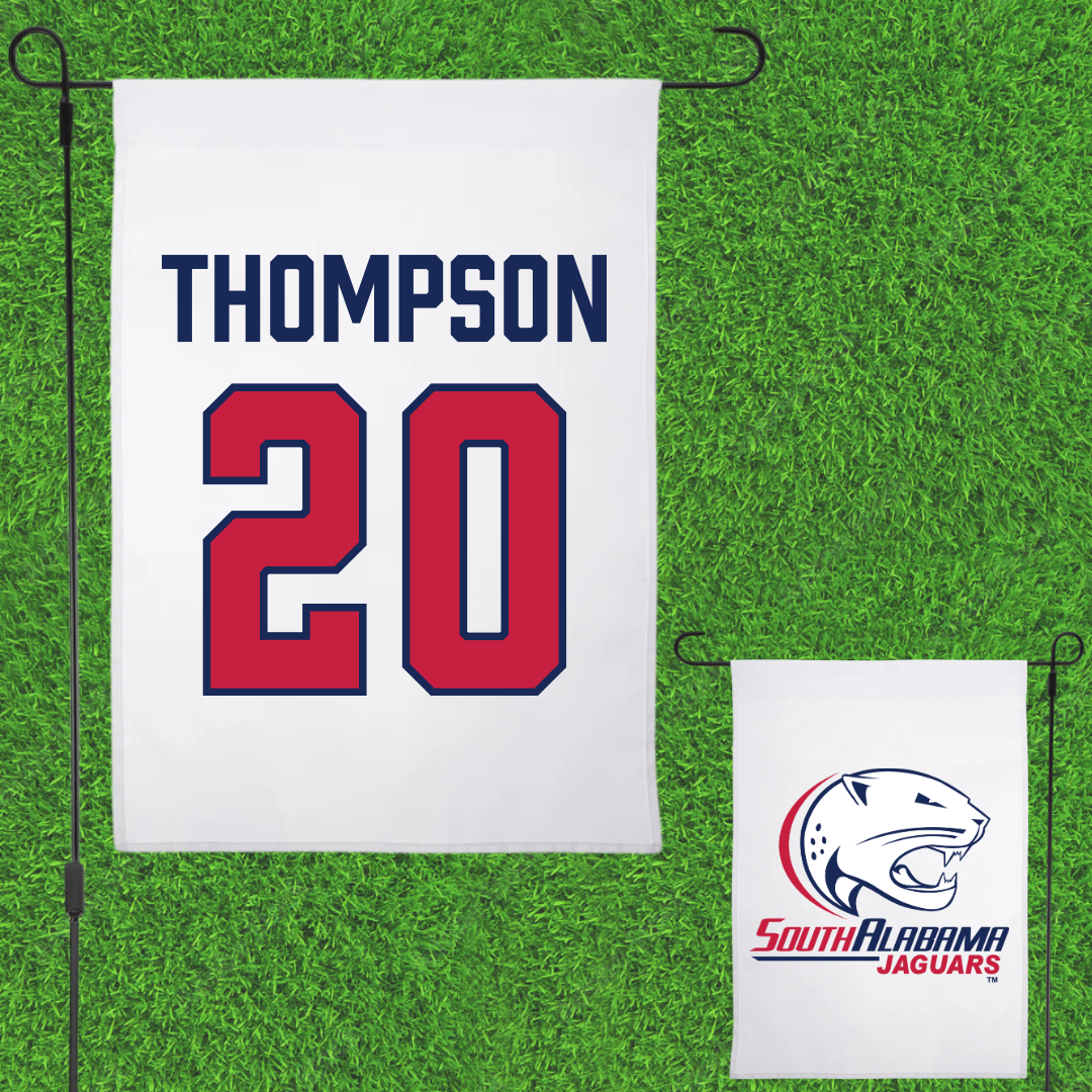 University of South Alabama Volleyball White Garden Flag - #20 Preslee Thompson