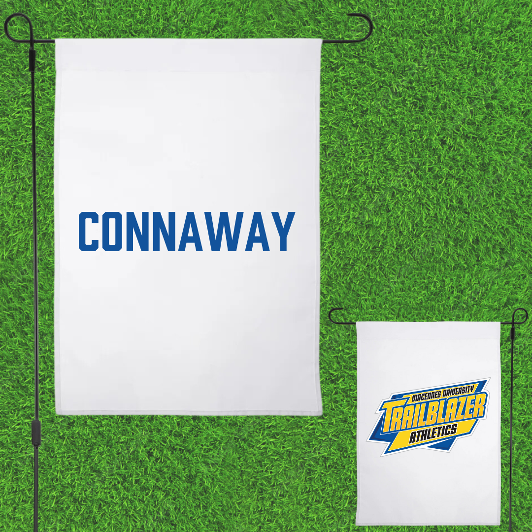 Vincennes University TF and XC White Garden Flag - Lane Connaway