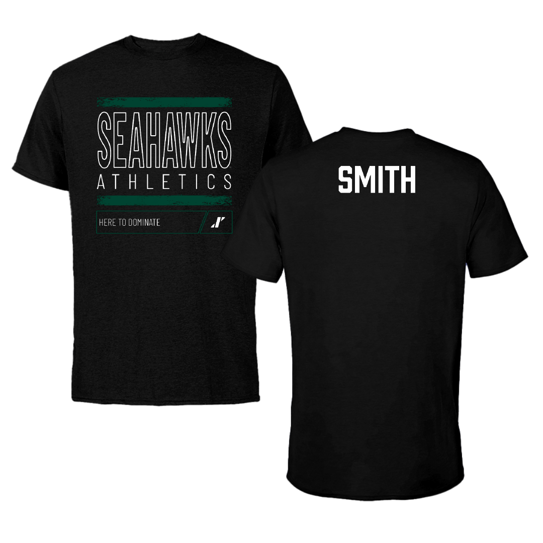 Wagner College TF and XC Black Dominate Performance Tee - Nnamdi Smith