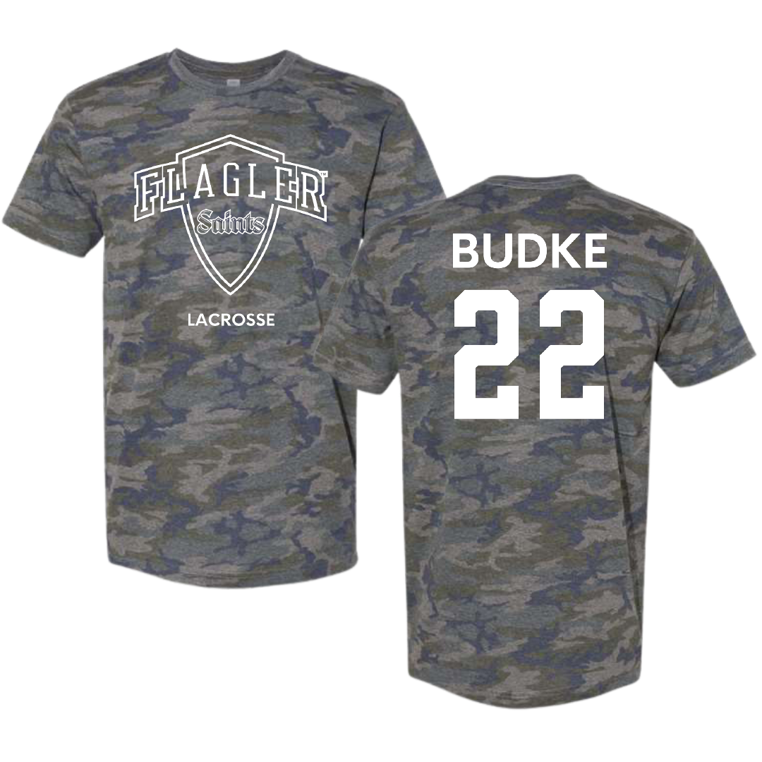 Flagler College Lacrosse (W) Vintage Camo Tee - #22 Kylie Budke