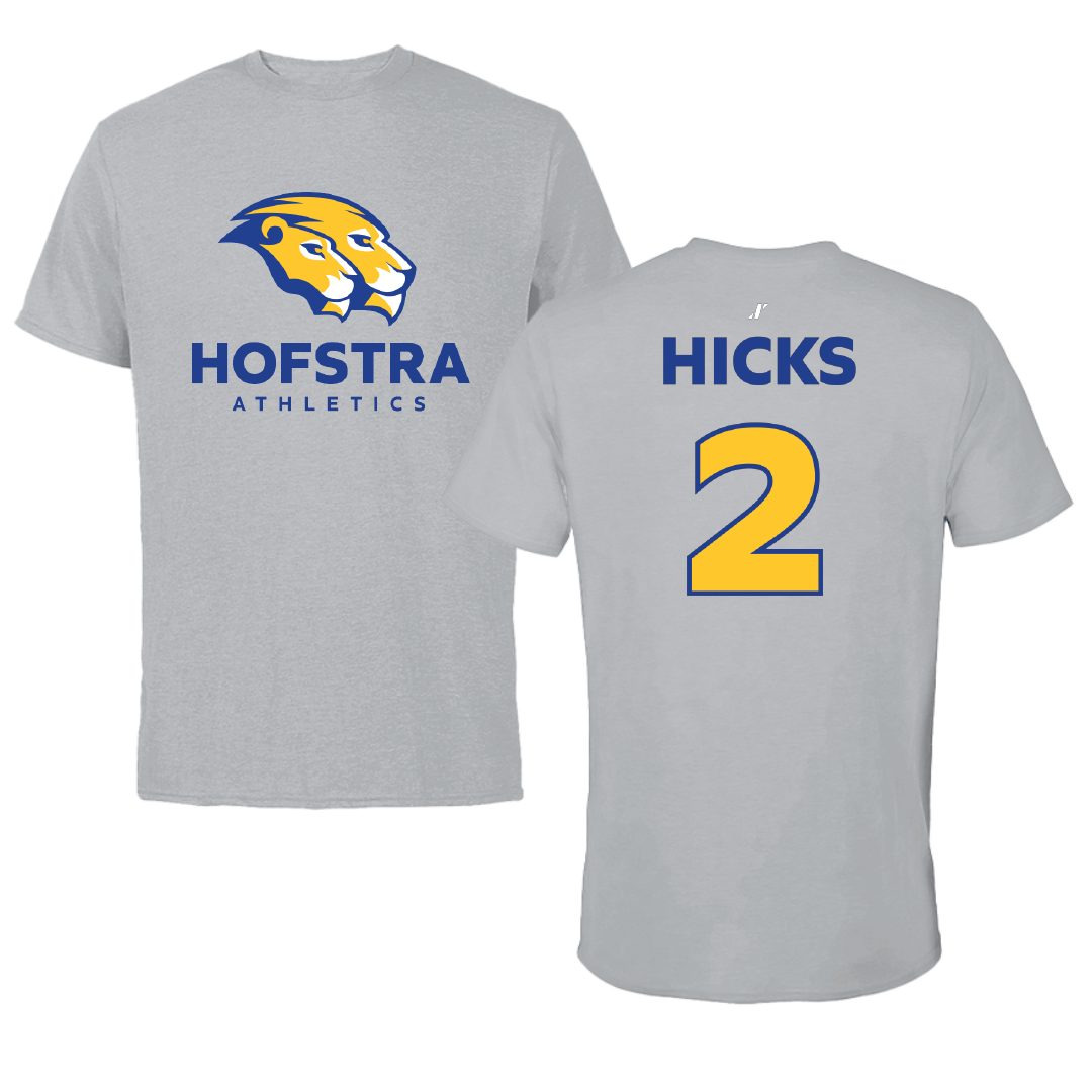 Hofstra University Lacrosse (M) Sport Gray Tee - #2 John Hicks