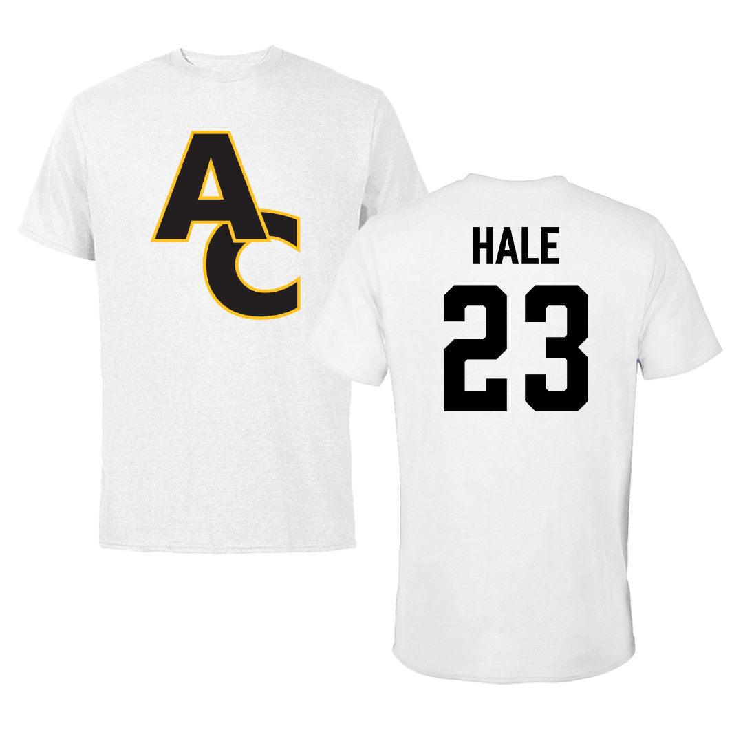 Adrian College Baseball White Performance Tee - #23 Michael Hale