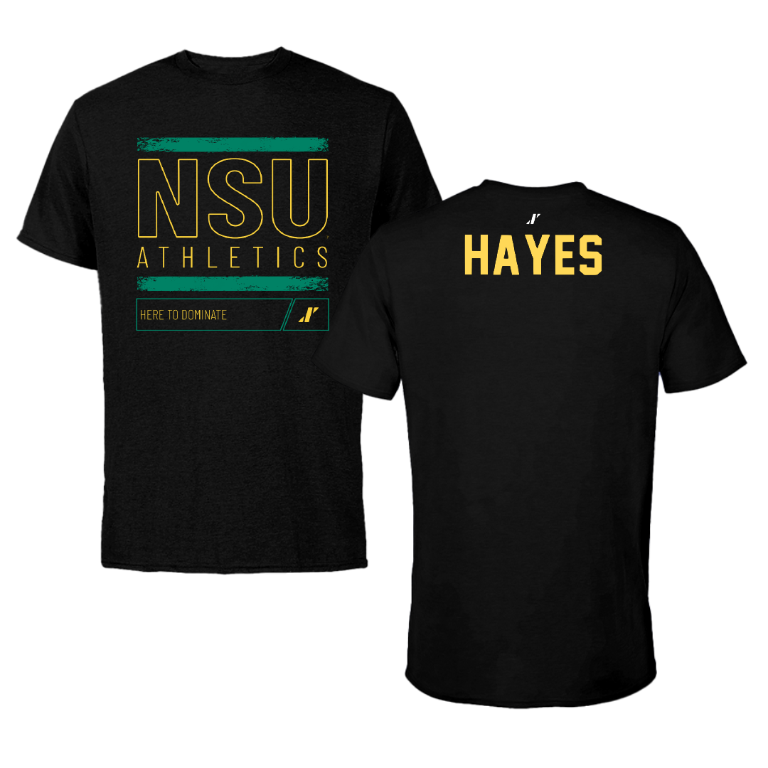 Norfolk State University TF and XC Black Dominate Performance Tee - Savien Hayes