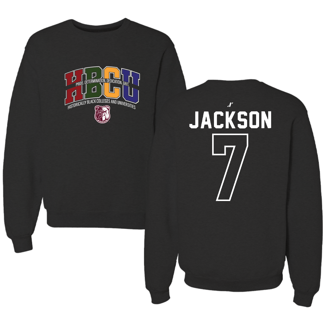 Alabama A&M University Baseball Black HBCU Crewneck - #7 Miles Jackson