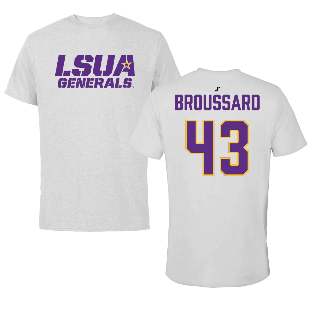Louisiana State University-Alexandria Baseball Light Gray Performance Tee - #43 Remy Broussard