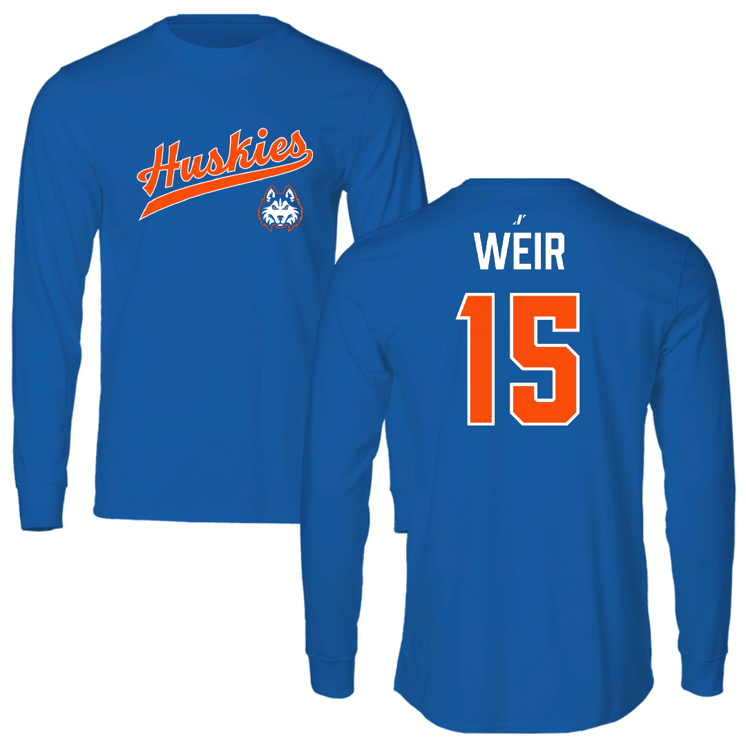 Houston Christian University Football Blue General Performance Long Sleeve - #15 Jake Weir