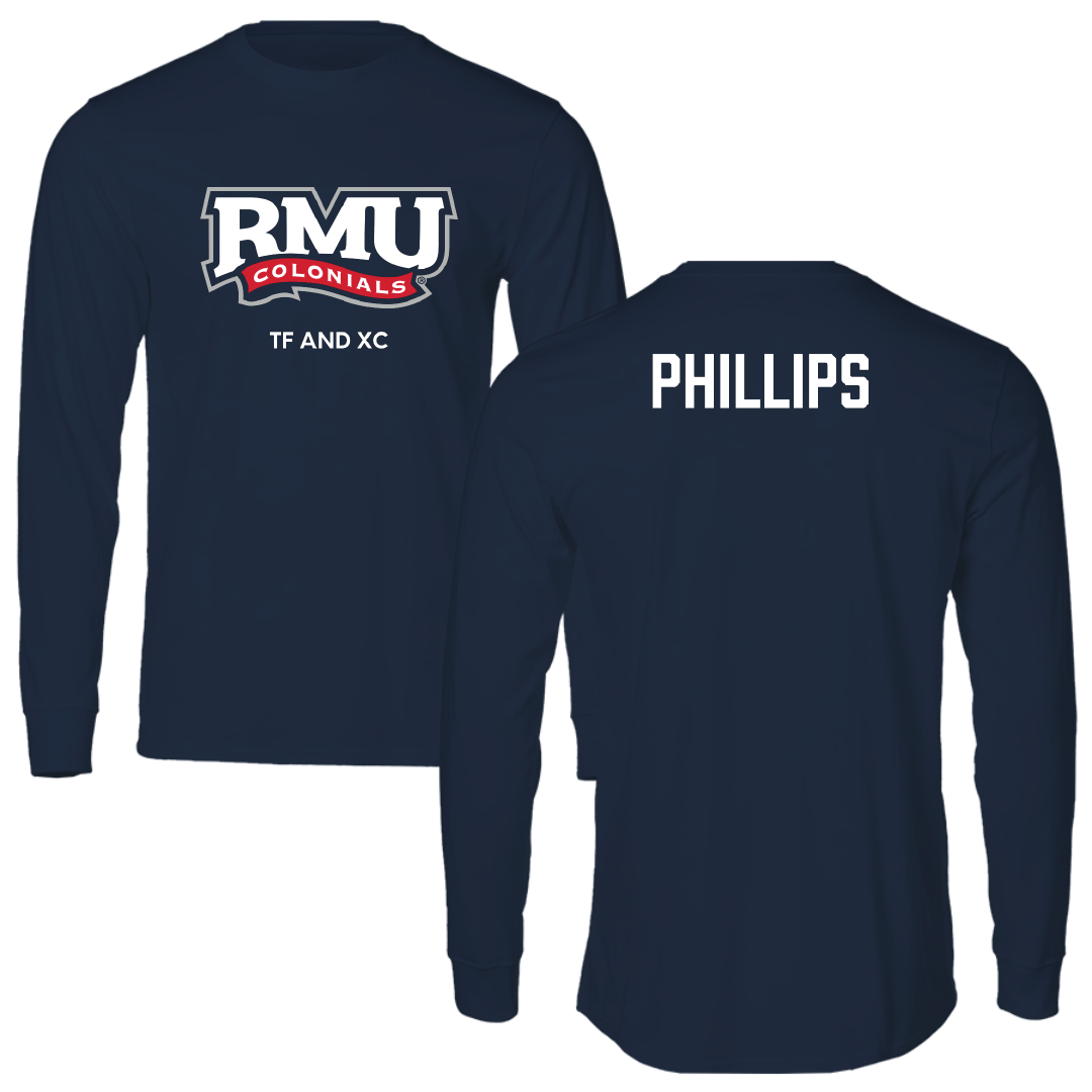 Robert Morris University TF and XC Navy RMU Performance Long Sleeve - Madisyn Phillips