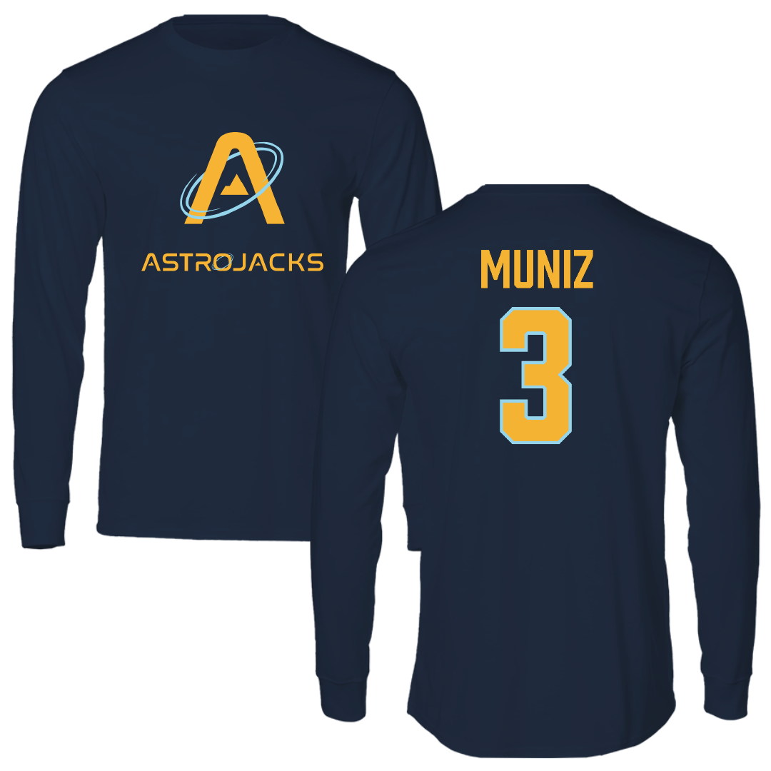 Soccer (W) Navy Astrojacks Performance Long Sleeve - #3 Kaylee Muniz