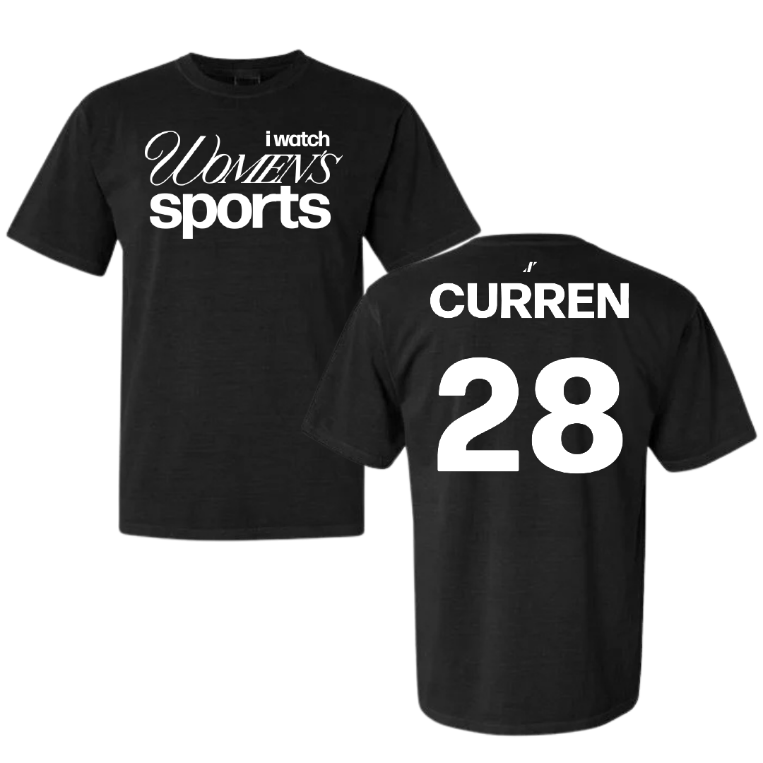 Lacrosse (W) Black WHM Comfort Colors Tee - #28 Aeryn Curren