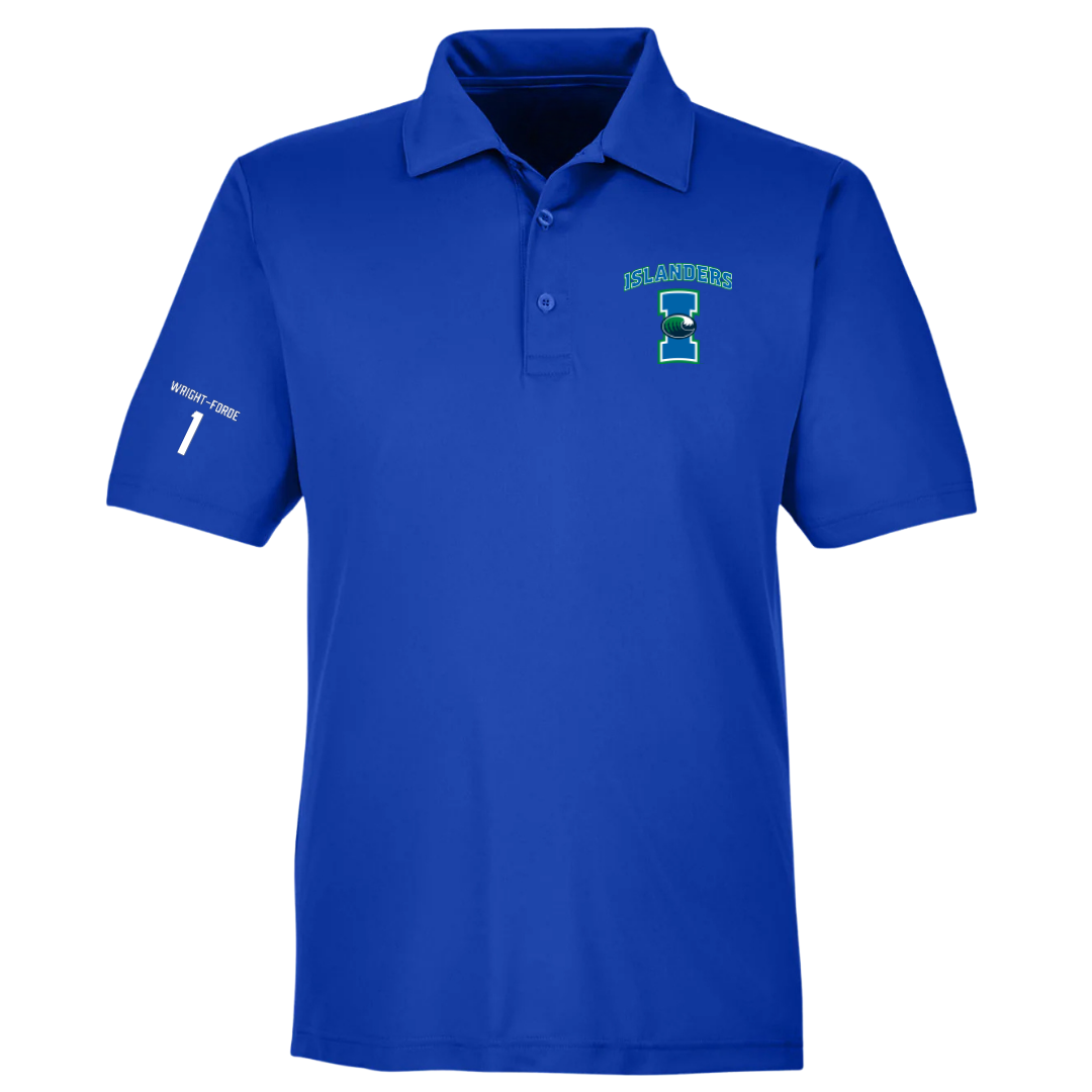 Texas A&M University-Corpus Christi Basketball (M) Blue Polo - #1 Dian Wright-Forde