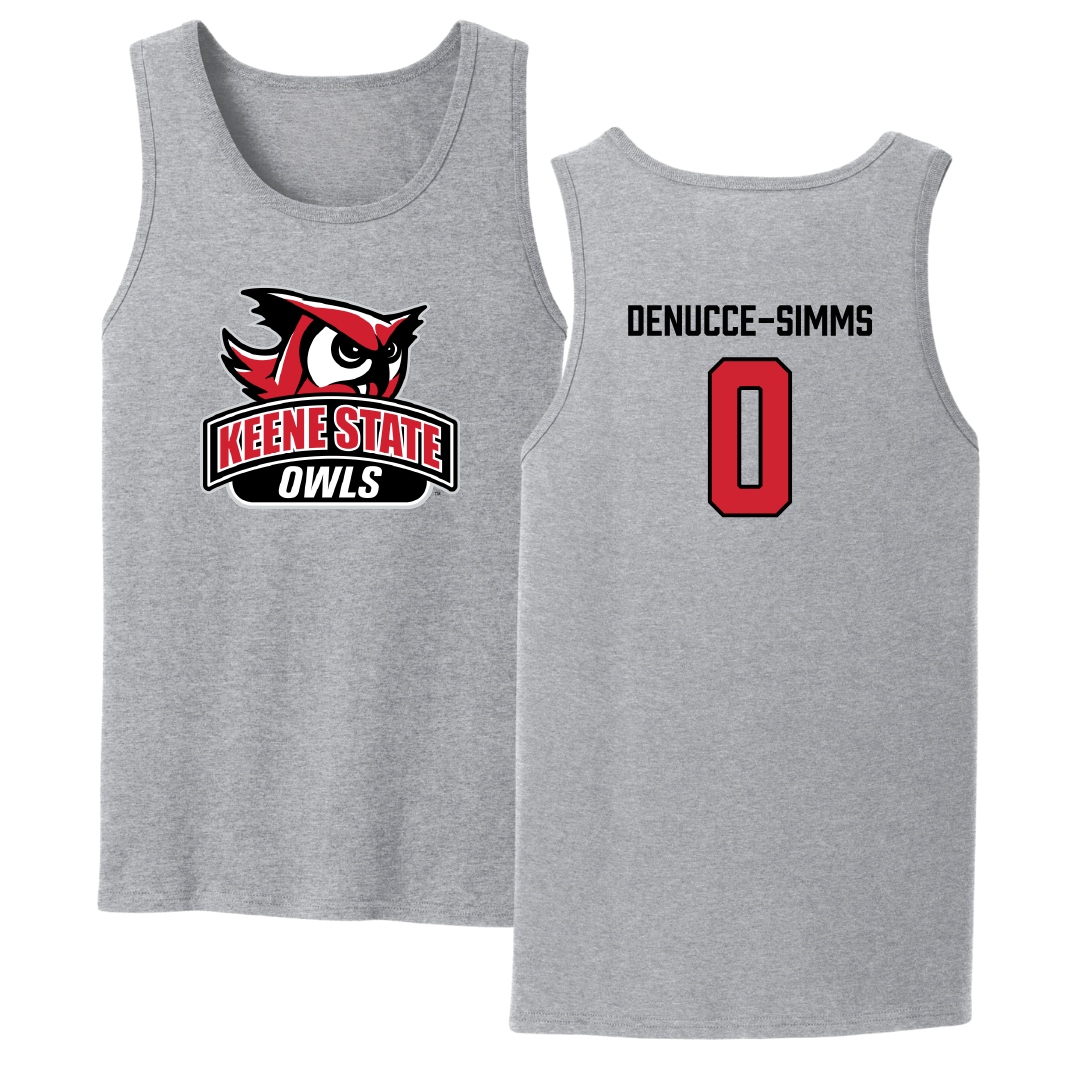 Keene State College Soccer Sport Gray Tank Top - #0 Giuseppe Denucce-Simms