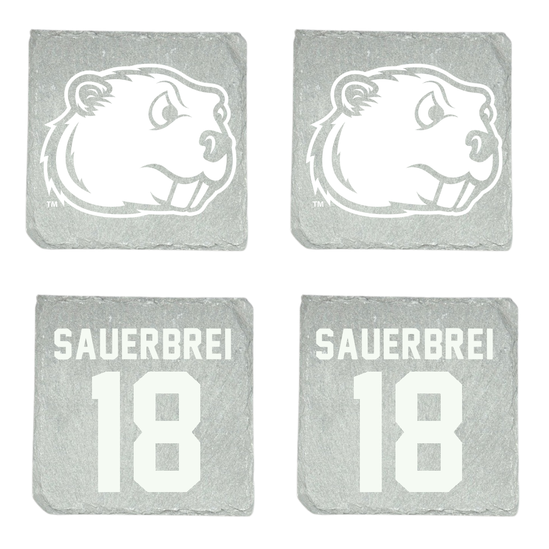 Minot State University Baseball Stone Coaster (4 Pack)  - #18 Ayden Sauerbrei
