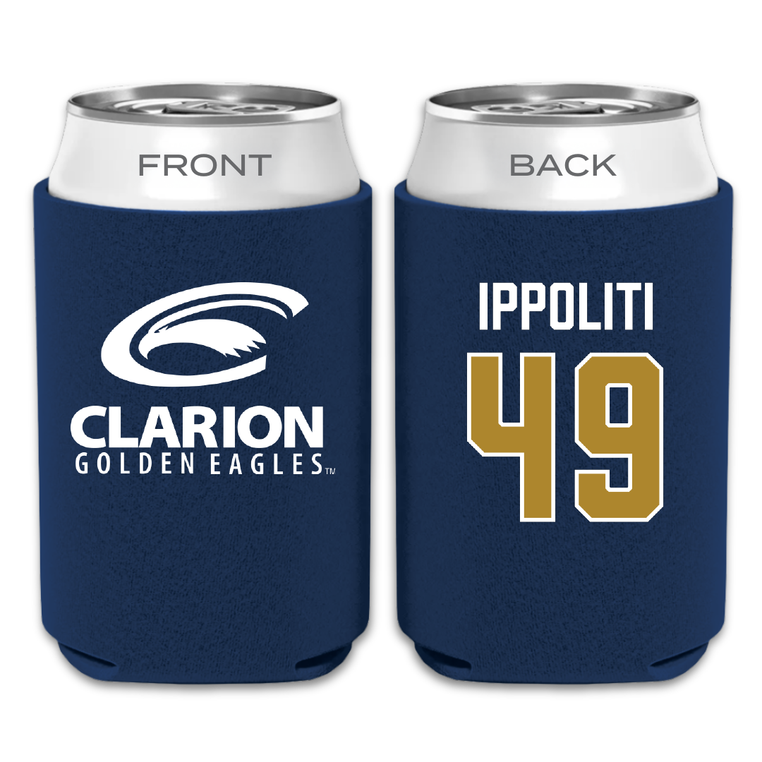 PennWest Clarion Football Navy Can Cooler - #49 Michael Ippoliti